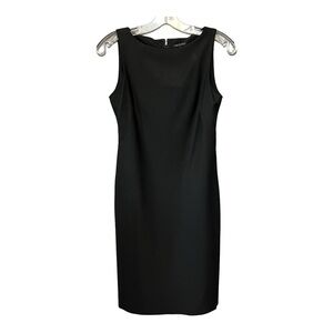 Theory Sleeveless Suiting Dress – Black Tailored Elegance in Modern Minimalist